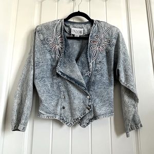 Retro jean two piece set